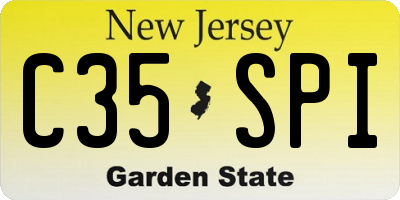 NJ license plate C35SPI