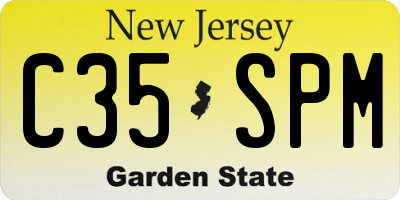 NJ license plate C35SPM