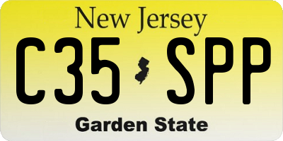 NJ license plate C35SPP