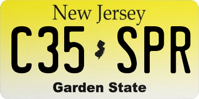 NJ license plate C35SPR