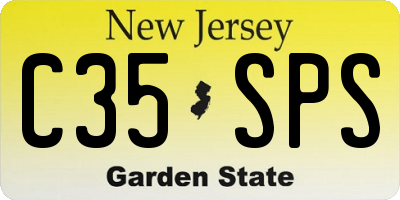 NJ license plate C35SPS