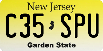 NJ license plate C35SPU