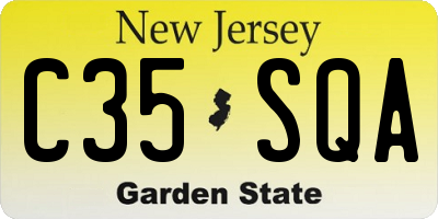 NJ license plate C35SQA
