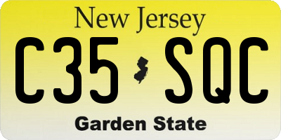 NJ license plate C35SQC