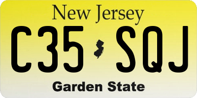 NJ license plate C35SQJ
