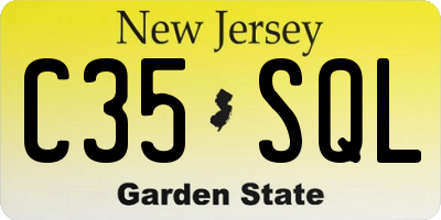 NJ license plate C35SQL