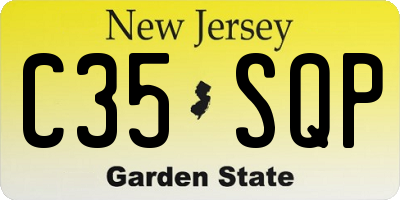 NJ license plate C35SQP