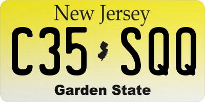 NJ license plate C35SQQ