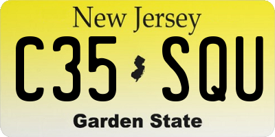 NJ license plate C35SQU