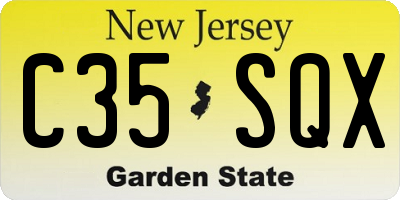 NJ license plate C35SQX