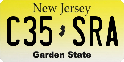 NJ license plate C35SRA
