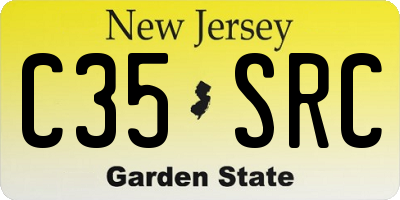 NJ license plate C35SRC