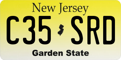 NJ license plate C35SRD