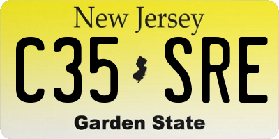 NJ license plate C35SRE