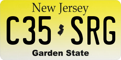 NJ license plate C35SRG