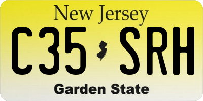NJ license plate C35SRH