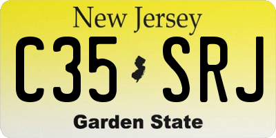 NJ license plate C35SRJ