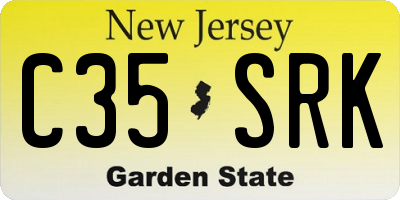 NJ license plate C35SRK