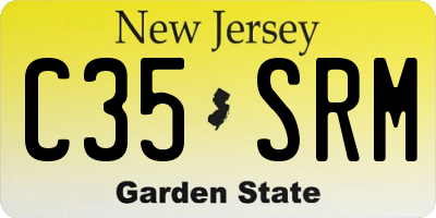 NJ license plate C35SRM