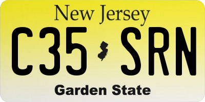 NJ license plate C35SRN