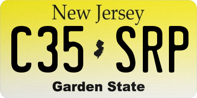 NJ license plate C35SRP