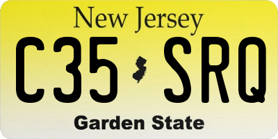 NJ license plate C35SRQ