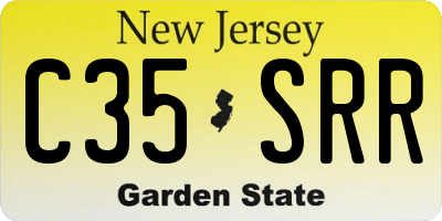 NJ license plate C35SRR