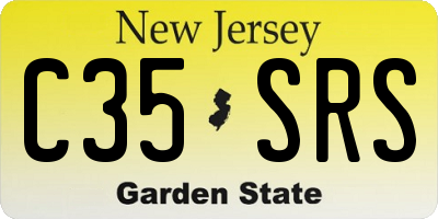 NJ license plate C35SRS
