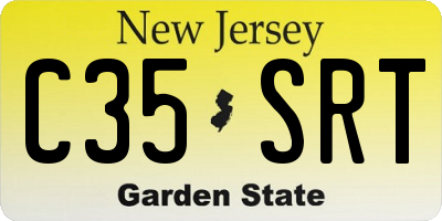 NJ license plate C35SRT