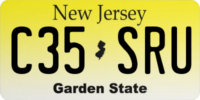 NJ license plate C35SRU