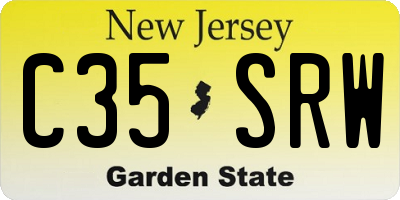NJ license plate C35SRW