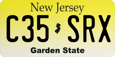 NJ license plate C35SRX