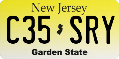 NJ license plate C35SRY