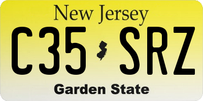 NJ license plate C35SRZ