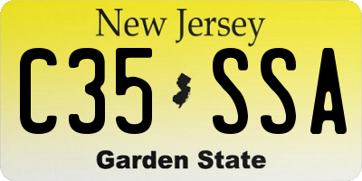 NJ license plate C35SSA