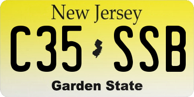 NJ license plate C35SSB