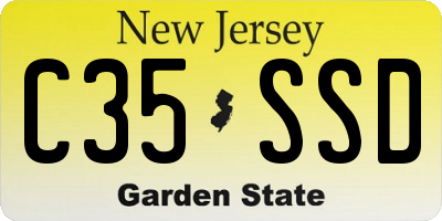 NJ license plate C35SSD