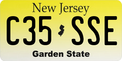 NJ license plate C35SSE