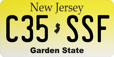 NJ license plate C35SSF