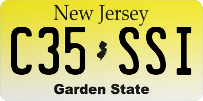 NJ license plate C35SSI