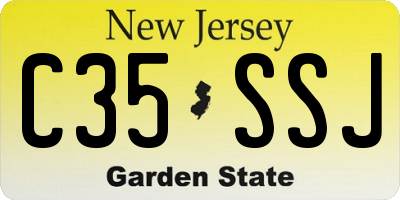 NJ license plate C35SSJ