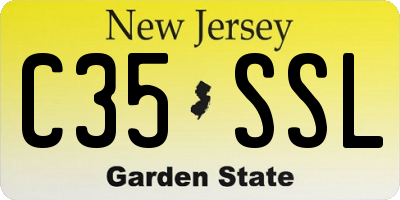 NJ license plate C35SSL
