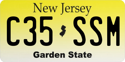 NJ license plate C35SSM