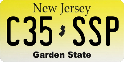 NJ license plate C35SSP