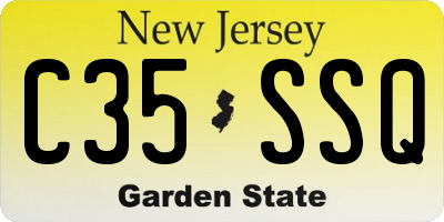 NJ license plate C35SSQ