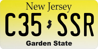 NJ license plate C35SSR