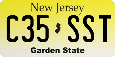 NJ license plate C35SST