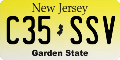 NJ license plate C35SSV