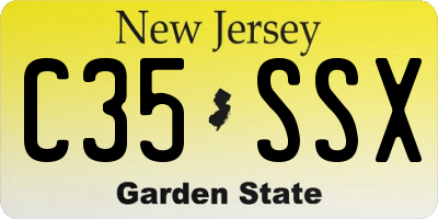 NJ license plate C35SSX