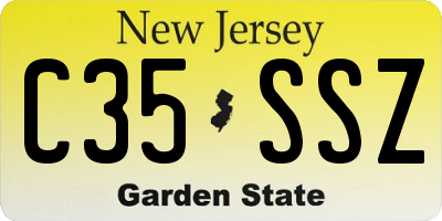 NJ license plate C35SSZ